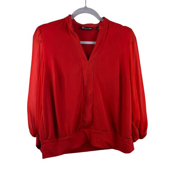 7th Avenue Tops - 7th Avenue Women's Red Blouse Top Size Small